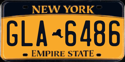 NY license plate GLA6486