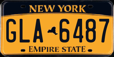 NY license plate GLA6487