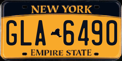 NY license plate GLA6490