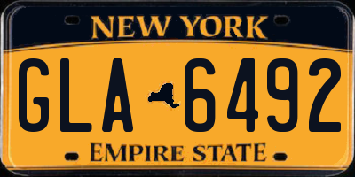 NY license plate GLA6492