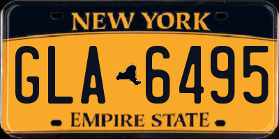 NY license plate GLA6495