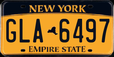 NY license plate GLA6497