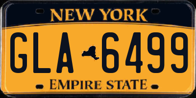 NY license plate GLA6499
