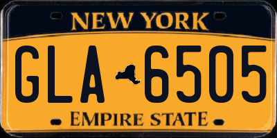 NY license plate GLA6505