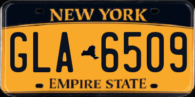 NY license plate GLA6509
