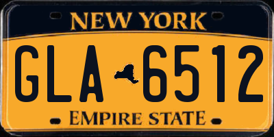 NY license plate GLA6512