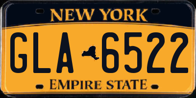 NY license plate GLA6522