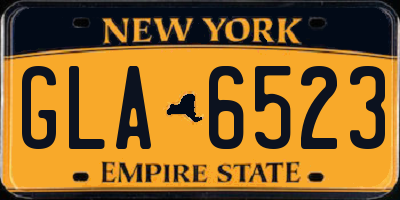 NY license plate GLA6523