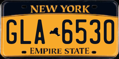 NY license plate GLA6530