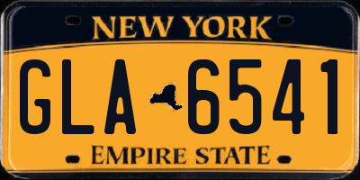 NY license plate GLA6541