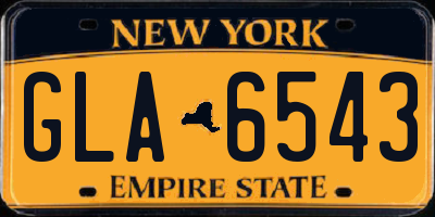 NY license plate GLA6543
