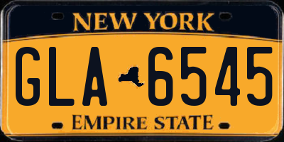 NY license plate GLA6545