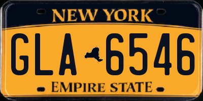 NY license plate GLA6546