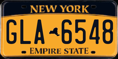 NY license plate GLA6548