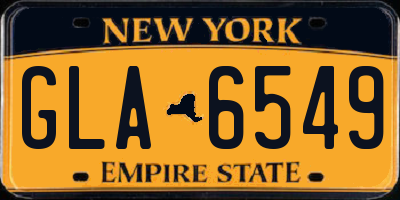 NY license plate GLA6549