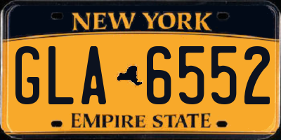 NY license plate GLA6552