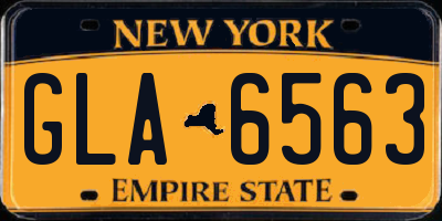 NY license plate GLA6563