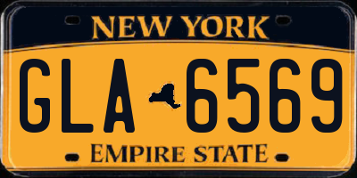 NY license plate GLA6569