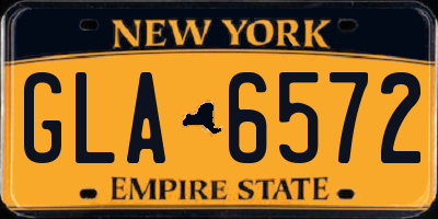 NY license plate GLA6572