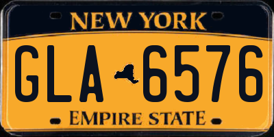 NY license plate GLA6576