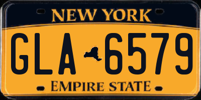 NY license plate GLA6579