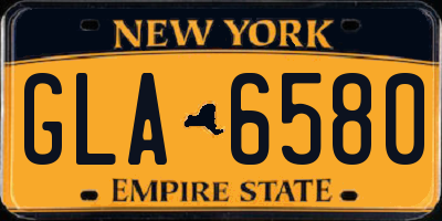 NY license plate GLA6580