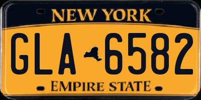 NY license plate GLA6582