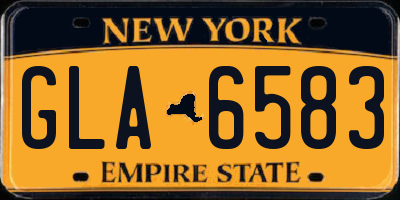 NY license plate GLA6583