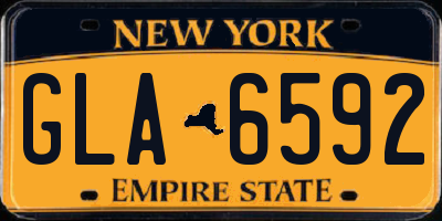 NY license plate GLA6592