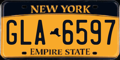 NY license plate GLA6597