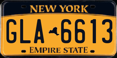 NY license plate GLA6613