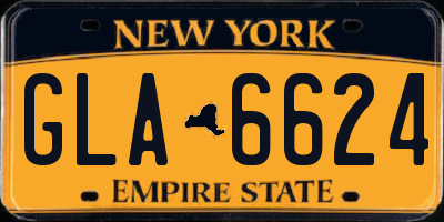NY license plate GLA6624