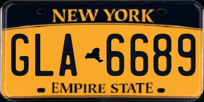 NY license plate GLA6689
