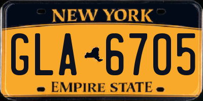 NY license plate GLA6705