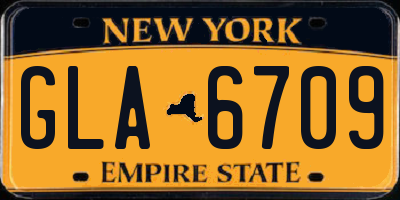 NY license plate GLA6709