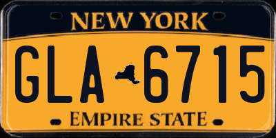 NY license plate GLA6715