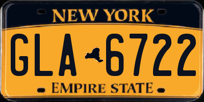 NY license plate GLA6722