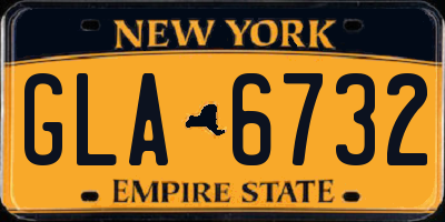 NY license plate GLA6732