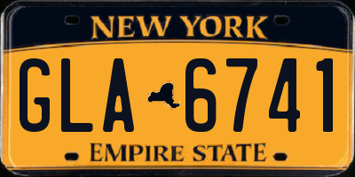 NY license plate GLA6741