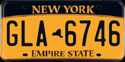 NY license plate GLA6746