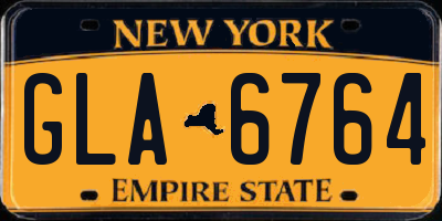 NY license plate GLA6764