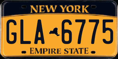 NY license plate GLA6775