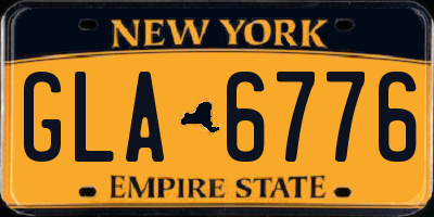 NY license plate GLA6776