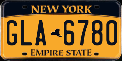 NY license plate GLA6780