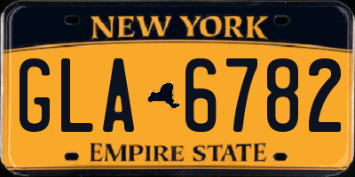 NY license plate GLA6782
