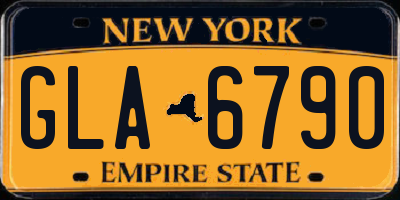 NY license plate GLA6790