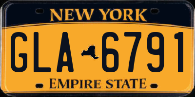 NY license plate GLA6791
