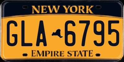 NY license plate GLA6795