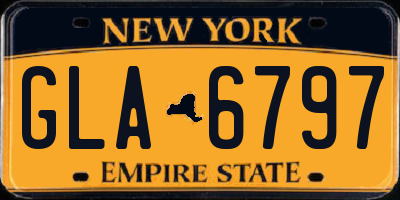 NY license plate GLA6797