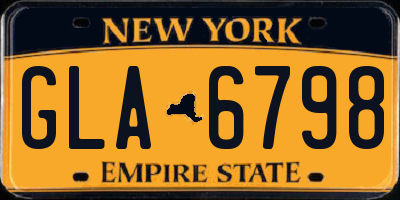 NY license plate GLA6798